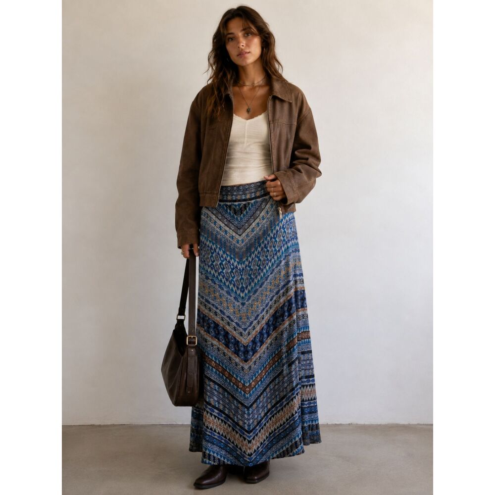 Whimsigoth Fairycore Maxi Skirt Hannah Boho size small